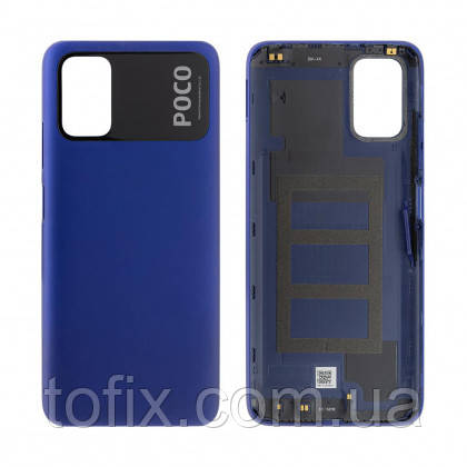 Задня панель корпусу (кришка акумулятора) Xiaomi Poco M3 оригінал Синій