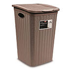 Кошик для білизни Stefanplast Elegance сіро-коричневий 38x37x54,5см 50л (30051)
