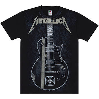 Футболка (EU-P) Full print Metallica (James Hetfield guitar ESP Iron Cross) black t-shirt, Розмір XL