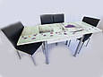 Комплект обідніх меблів "Vazo" 90*60 см (стіл ДСП, гартоване скло + 4 стільці) Mobilgen, Туреччина, фото 2