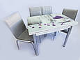 Комплект обідніх меблів "Vazo" 90*60 см (стіл ДСП, гартоване скло + 4 стільці) Mobilgen, Туреччина, фото 4