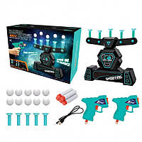 Тир на бат-ці,м'які кулі,світиться в темряві,кульки, мішені,в кор-ці 33х13х21,5см №3362(12)(24) КІ