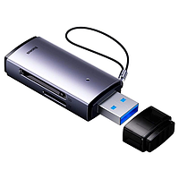 Картридер Baseus Lite Series USB-A to SD/TF Card Reader WKQX060013 Grey