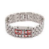 Годинник-браслет Led Watch Iron Samurai, Сріблястий з червоними світлодіодами (IBW012SR), фото 3