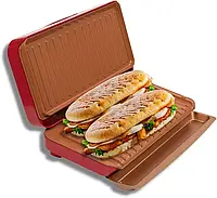 Сендвіч-тостер Starlyf NO FAT GRILL, сендвічниця, Panini Press, портативний гриль, мідна антипригарна поверхня