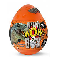 Набор для творчества яйцо-сюрприз динозавра 20 предметов Dino WOW Box большой игровой подарок для мальчика