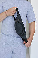 Бананка через плечо Adidas (Адидас) мужская женская темно-серая меланж | Сумка поясная на пояс ТОП качества