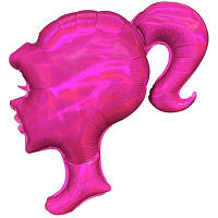 Фольгована куля фігура силует Барбі 78 см