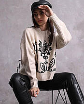 Жіночий светр машинного в'язання — чудова якість оверсайз Туреччина, фото 2