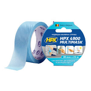 Стрічка малярська HPX 4900 MULTIMASK надміцна, 38 мм*25 м (блакитна)