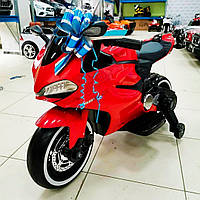 Детский электромотоцикл M 4104 ELS-3 мотоцикл на аккумуляторе красный