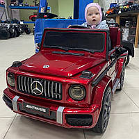 Дитячий електромобіль джип Mercedes G63 AMG червоний лак гелик на акумуляторі