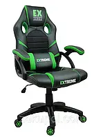 Кресло геймерское Extreme EX Green черно-зеленое игровое