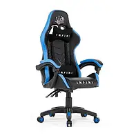 Кресло геймерское Infini Five черно-синее игровое