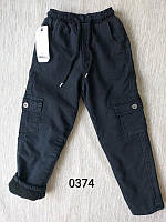 Утепленные на травке джинсы для мальчиков 7-12 лет