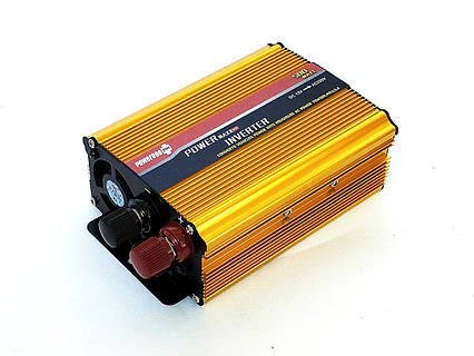 Перетворювач PowerOne Plus 12V-220V 500W з вольтметром, фото 1