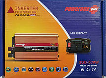 Перетворювач PowerOne Plus 12V-220V 500W з вольтметром, фото 6