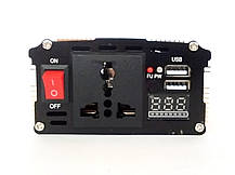Перетворювач PowerOne Plus 12V-220V 500W з вольтметром, фото 5