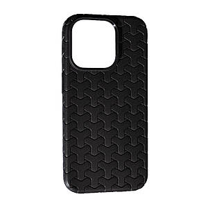 Чохол силіконовий Leather Case Weaving для iPhone 15 Pro Max чорний