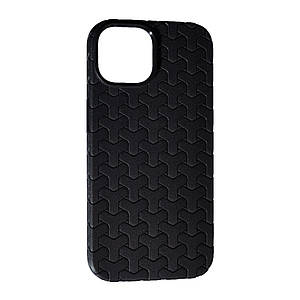 Чохол силіконовий Leather Case Weaving для iPhone 15 Plus чорний