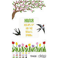 Схема картини Метрика дитини «Весна» для вишивки бісером на тканині ТЛ020ан2233
