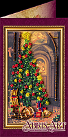 Веселого Різдва-1. Вітальна листівка для вишивання бісером. Абріс Арт (AO-036)