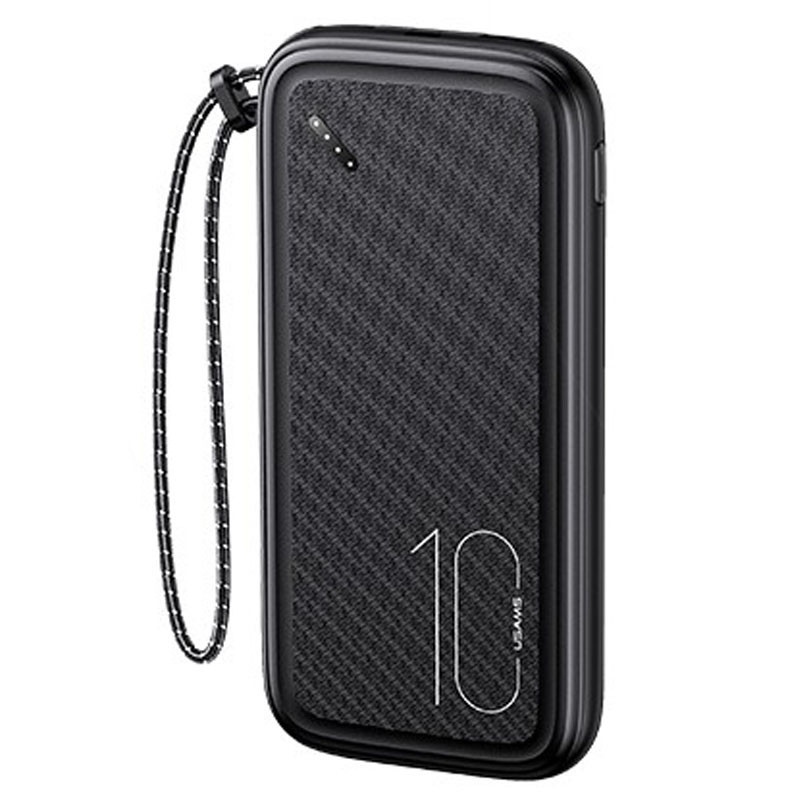 Портативний зарядний пристрій Power bank Usams US-CD150 PB56 with Lanyard 10000 mAh Чорний