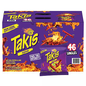 Чіпси Takis Hot Chili Pepper & Lime Flavored Extreme Spicy Rolled Tortilla Chips 28.4 g