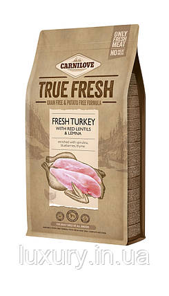Корм Carnilove True Fresh сухий для дорослих собак всіх порід Карнілав Тру Фреш з індичкою 1.4кг арт.171542, фото 1