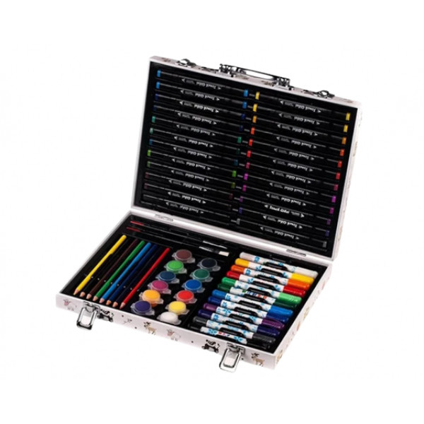 Набір для творчості в алюмінієвій валізі MD 004-20 84 предмети, фото 1