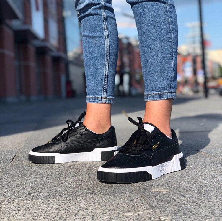 Puma cali black clearance white