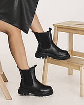 Челсі черевики Suny Liana 1783 36 чорний шкіра, фото 2