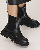 Челсі черевики Suny Liana 1783 36 чорний шкіра, фото 3