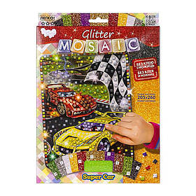 Креативна творчість Glitter Mosaic Super Car Danko Toys БМ-03-02 блискуча мозаїка, Toyman