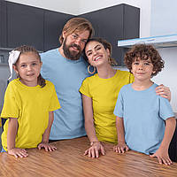 Футболки желтые и голубые Family Look 03