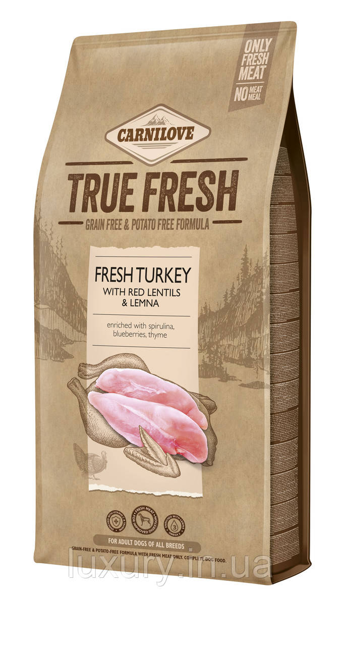 Корм Carnilove True Fresh сухий для дорослих собак всіх порід Карнілав Тру Фреш з індичкою 11.4кг арт.171544