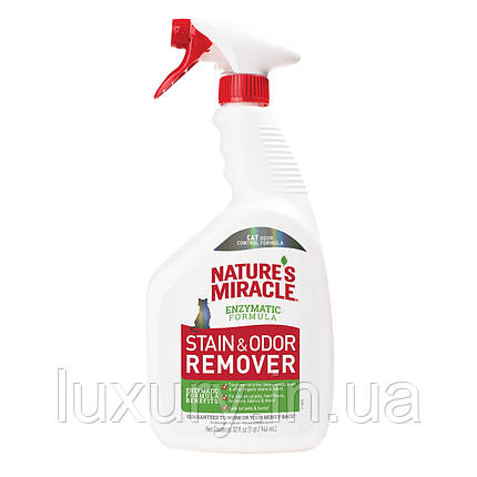 Засіб 8in1 для котів для усунення плям та запахів NM Cat Stain&Odor Remover Spray 946мл арт.680111/6974 USA, фото 1