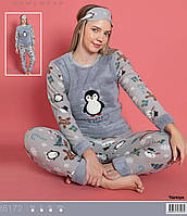 Тёплая женская пижама, РОСТОВКА(от 42 до 50 р-ра). Пижама зимняя, махровая пижама, Турция