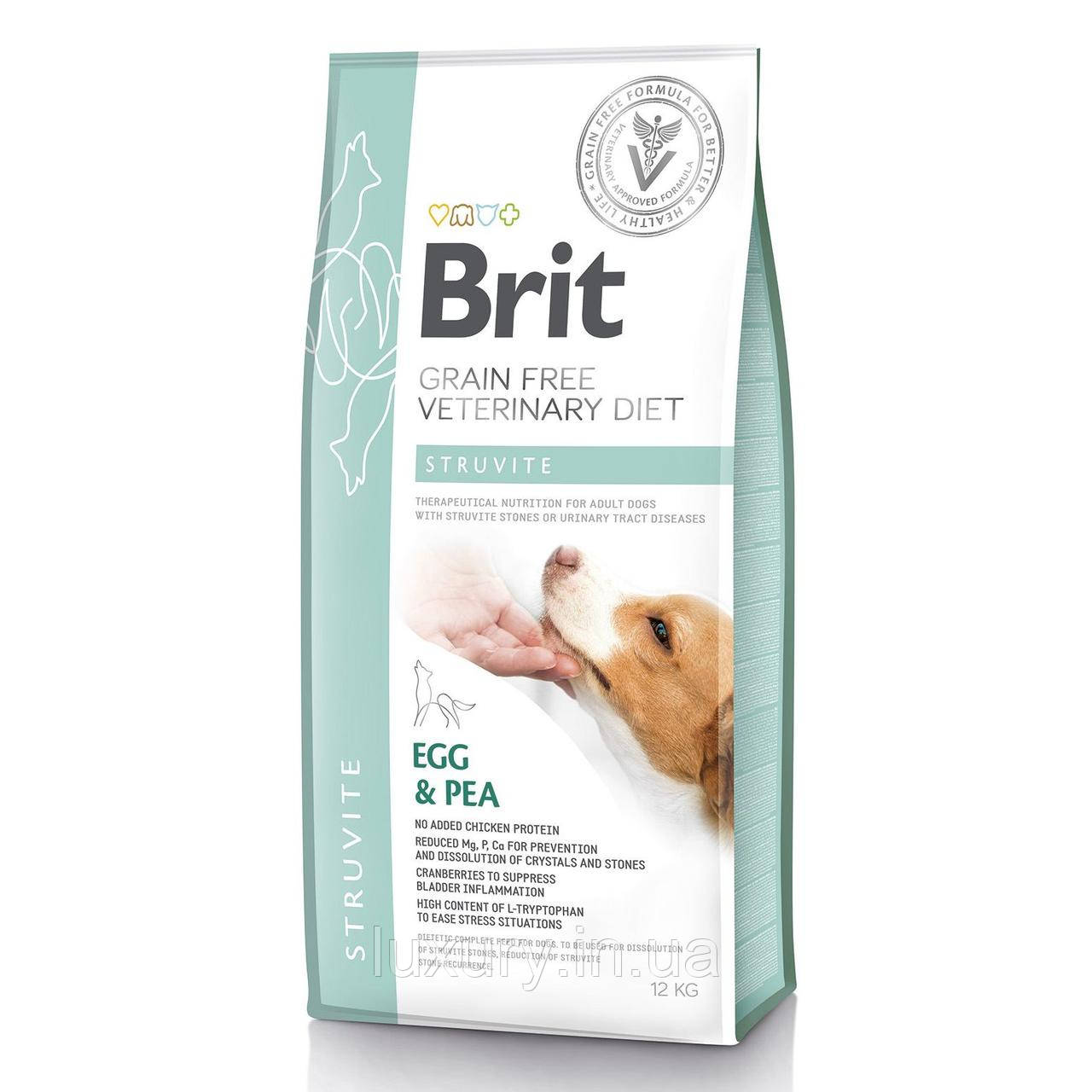 Корм Brit VetDiets сухий дієтичний беззерновий для собак при лікуванні та профілактиці сечокам'яної хвороби Бріт Вет Даєтс Струвит