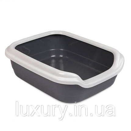 Туалет для котів Comfort L 49х39х15, сірий. Арт. PR241698, фото 1