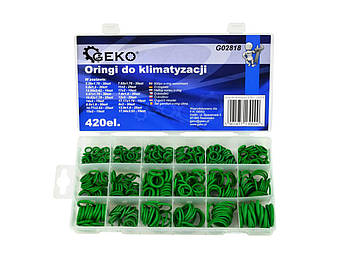 Набір ущільнювальних кілець для систем кондиціонування повітря 420 шт. GEKO G02818