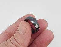 Кольцо керамическое черное (огранка) арт. 04143