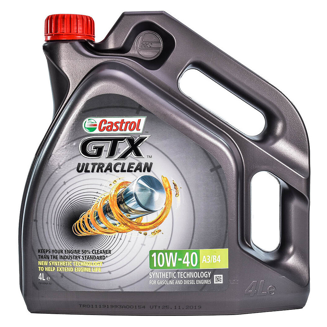 Castrol GTX Ultraclean A3/B4 10W-40 4 л, (CASGTX10W40A3B44L) моторна олива, фото 1