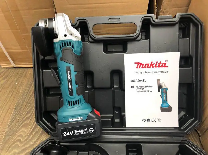 Аккумуляторная бесщеточная болгарка Makita (24V 5A) угловая шлифмашина Турбинка - фото 4 - id-p1978437905