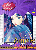 Картина за номерами на ДВП "Аніме дівчина" ★★★ [tsi220387-TSI], фото 2