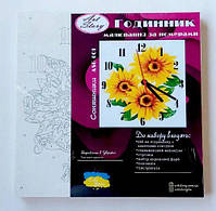 Годинник-картина за номерами "Маки", 30х30 см [tsi220391-TSI], фото 2