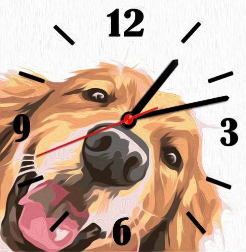 Годинник-картина за номерами "Песик", 30х30 см [tsi220397-TSI], фото 1