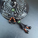 Довгі сережки з бісеру Весела Відьма Хелловін Halloween, фото 5