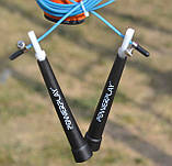 Скакалка швидкісна PowerPlay 4202 Ultra Speed Rope Бірюзова (2,9m.), фото 8