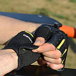 Рукавички для фітнесу PowerPlay 9058 Energy чорно-жовті L, фото 9